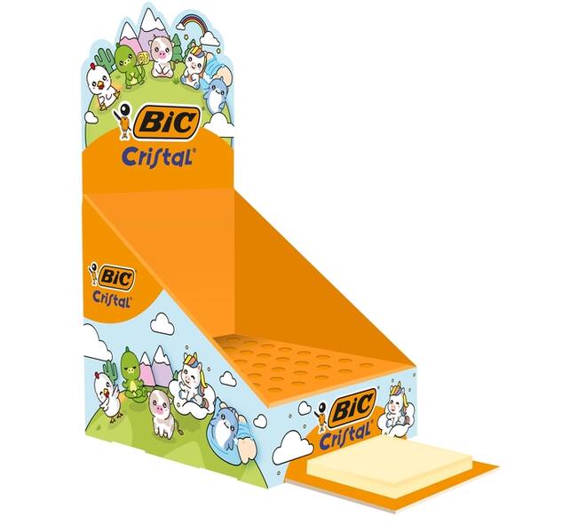 Display leeg Bic Cristal dierenfiguren