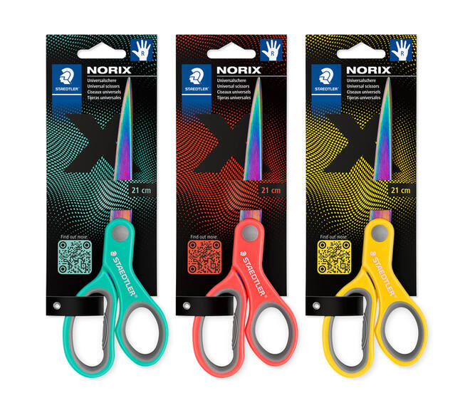 Schaar Staedtler Norix 21cm 3 kleuren assorti