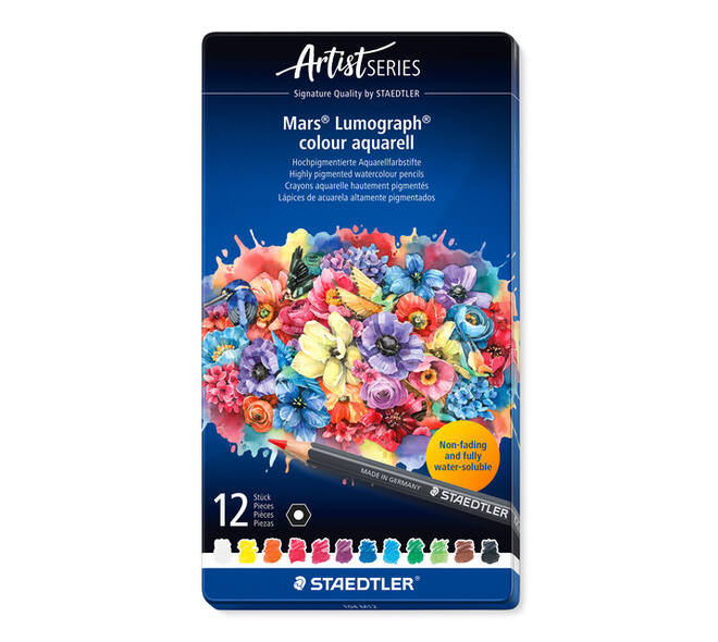 Aquarelpotlood Staedtler Mars Lumograph set à 12 kleuren