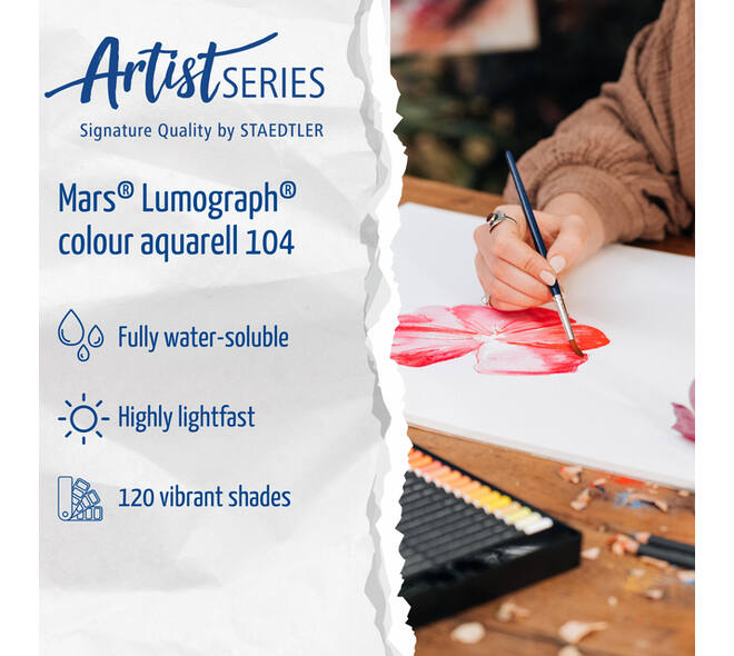 Aquarelpotlood Staedtler Mars Lumograph set à 12 kleuren