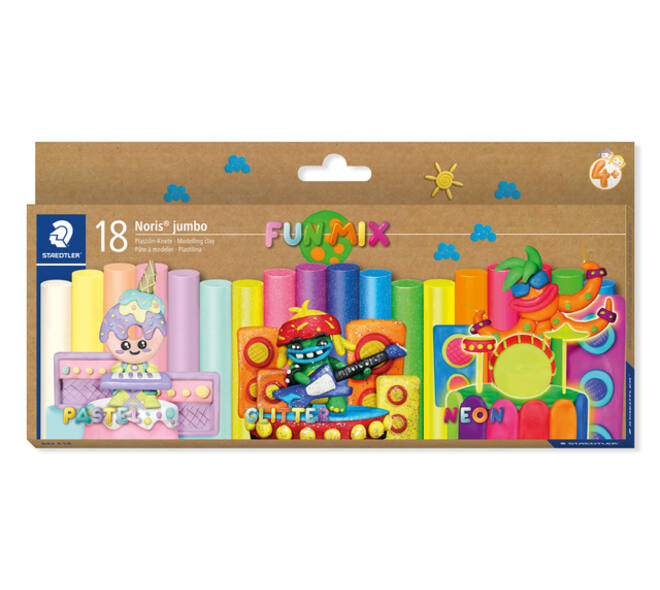 Boetseerklei Staedtler Noris jumbo set à 18 kleuren