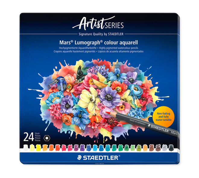 Aquarelpotlood Staedtler Mars Lumograph set à 24 kleuren