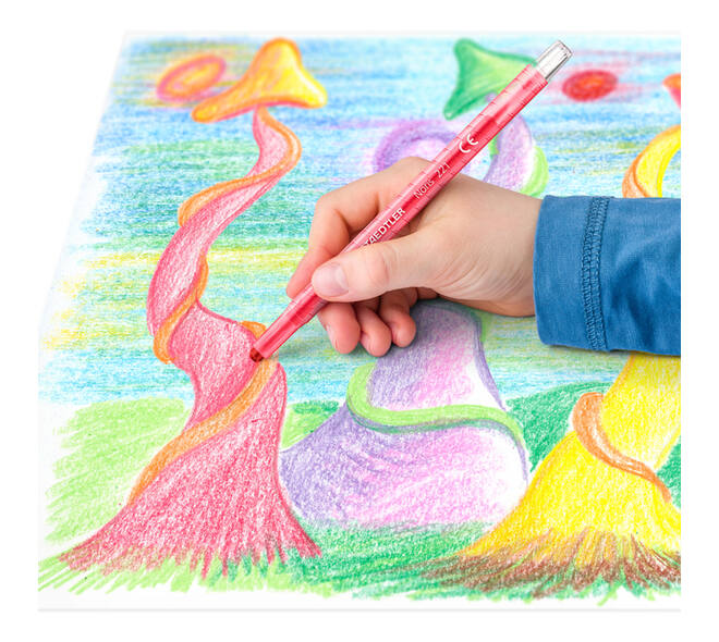 Waxpotlood Staedtler Noris twister set à 12 kleuren