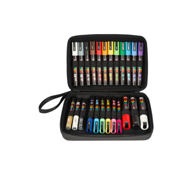 Paintmarker Uni POSCA assorti koffer à 24 stuks