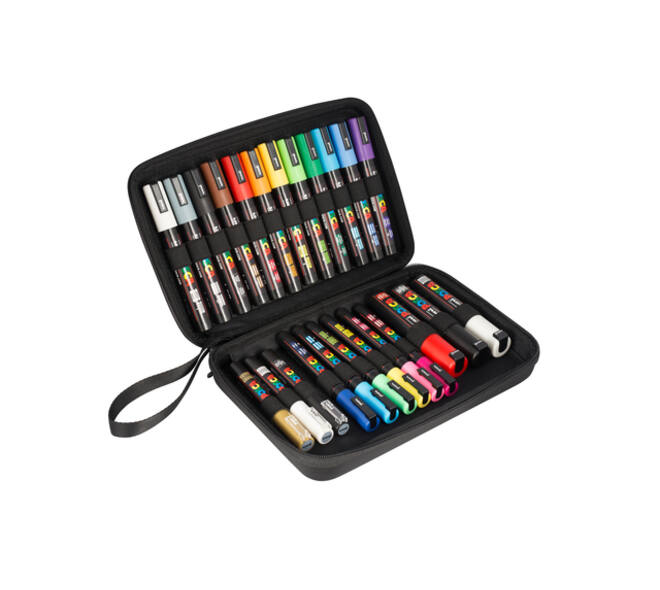 Paintmarker Uni POSCA assorti koffer à 24 stuks