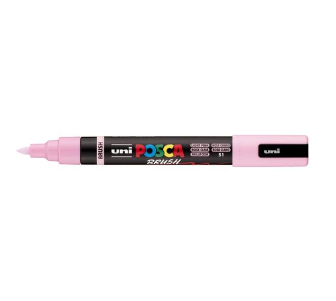 Paintmarker Uni POSCA PC-5BR brushpunt medium lichtroze