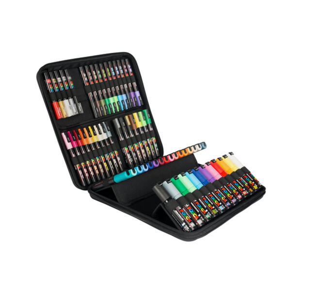 Paintmarker Uni POSCA assorti koffer à 60 stuks