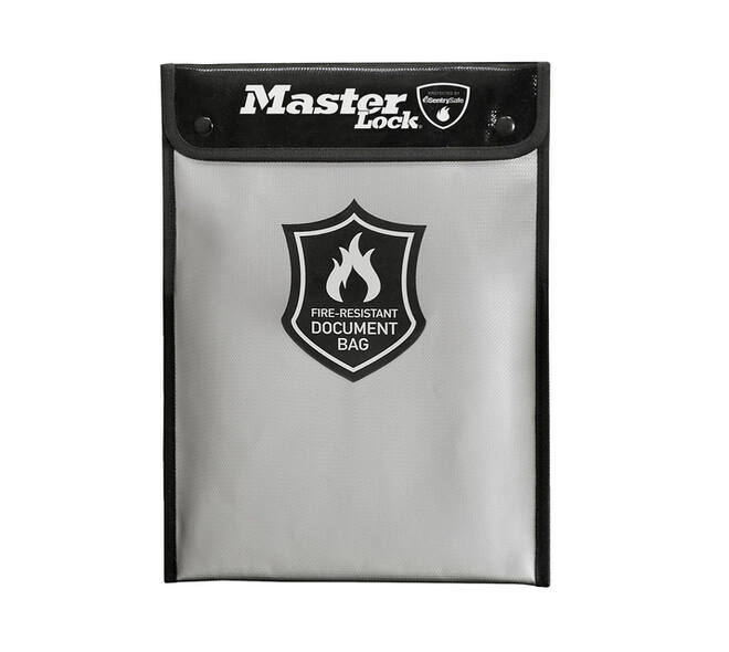 Brandwerende en waterbestendige documententas MasterLock 28x38cm