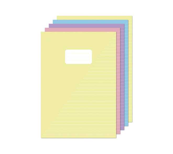 Schrift Kangaro A4 lijn 80 pagina's 60gr pastel assorti pak à 5 stuks