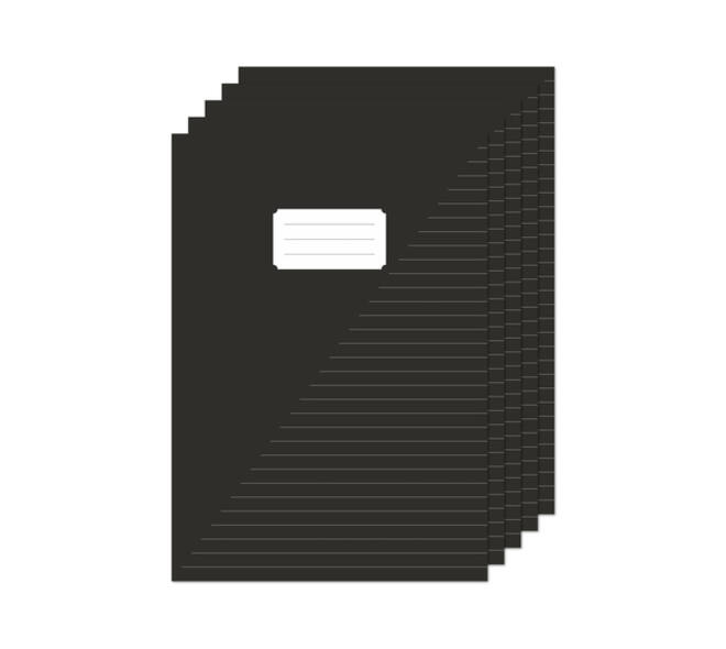 Schrift Kangaro A4 lijn 80 pagina's 60gr zwart pak à 5 stuks