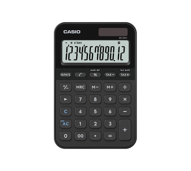 Rekenmachine Casio MS-20YC-BK zwart