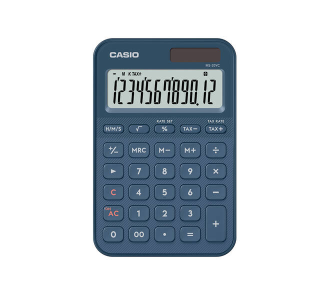 Rekenmachine Casio MS-20YC-NY blauw