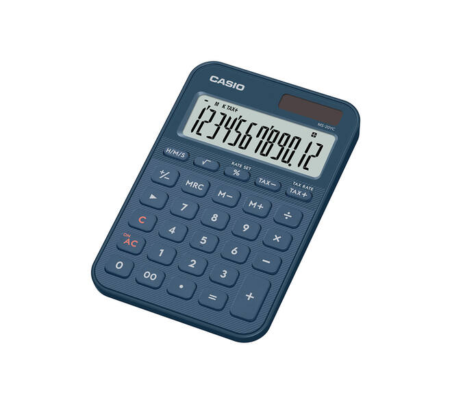 Rekenmachine Casio MS-20YC-NY blauw