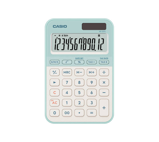 Rekenmachine Casio MS-20YC-LG groen