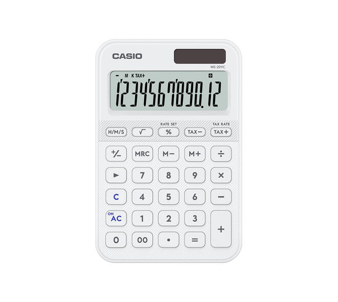 Rekenmachine Casio MS-20YC-WE wit