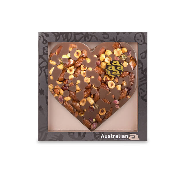 Chocolade Austrailian hart melk/noten