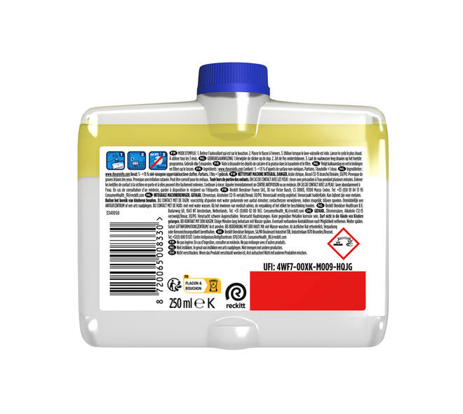 Vaatwasmachine reiniger Finish citroen 250ml