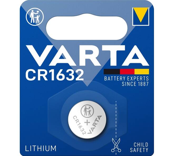 Batterij VARTA knoopcel 1x CR1632 lithium