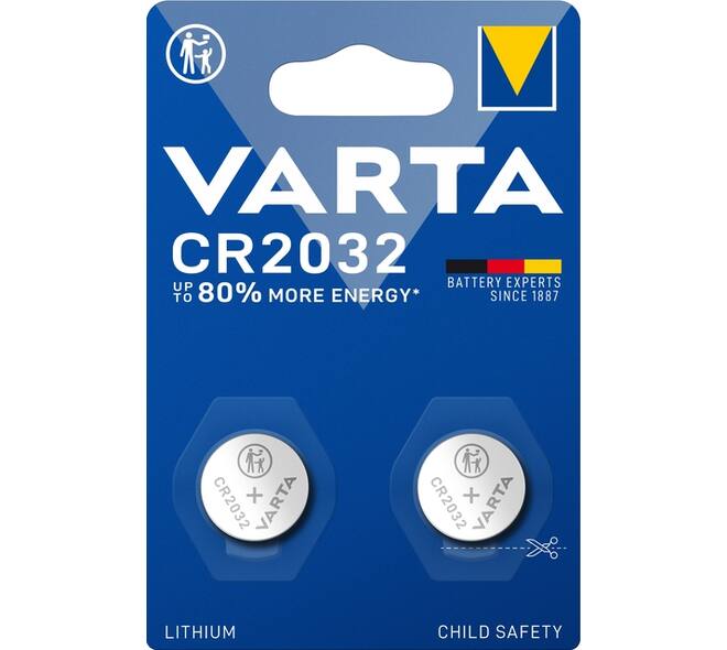 Batterij VARTA knoopcel 2x CR2032 lithium
