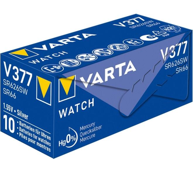 Batterij VARTA knoopcel 1x V377/SR66 zilver