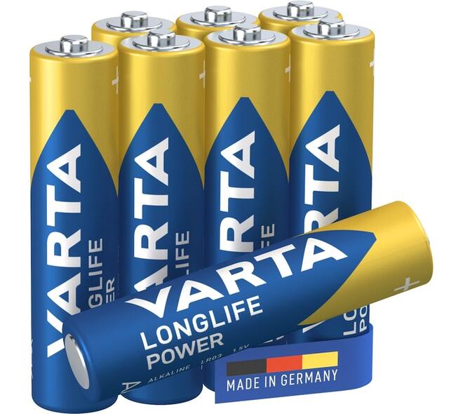 Batterij VARTA Longlife Power 8x AAA