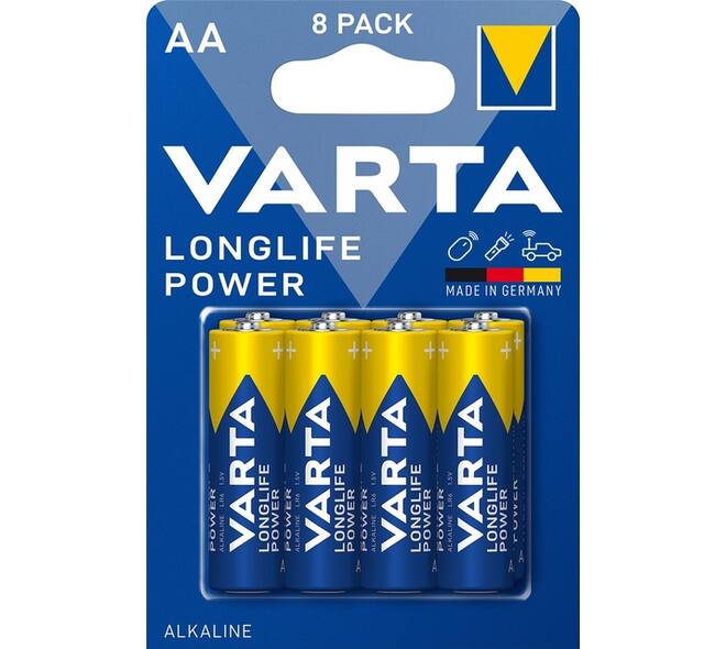 Batterij VARTA Longlife Power 8x AA