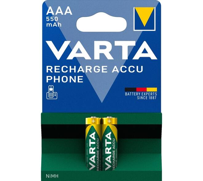 Batterij VARTA oplaadbaar Accu Phone 2x AAA 550mAh