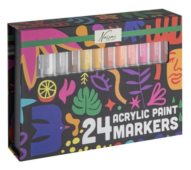 Acrylmarkers Nassau set à 24 kleuren