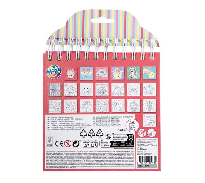 Kleurboek Moxy Diamondpainting 16x16cm
