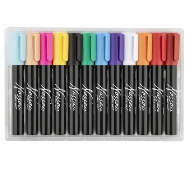 Krijt en raammarkers Nassau set à 12 kleuren