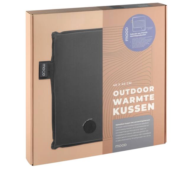 Warmtekussen Mood outdoor 40x40cm grijs