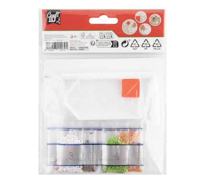 Diamondpaintingkaarten Craft ID Kerst 13x13cm 2 stuks assorti