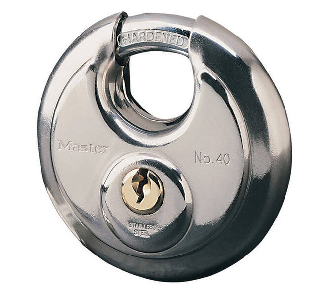 Hangslot MasterLock discus versterkte beugel rvs 70mm