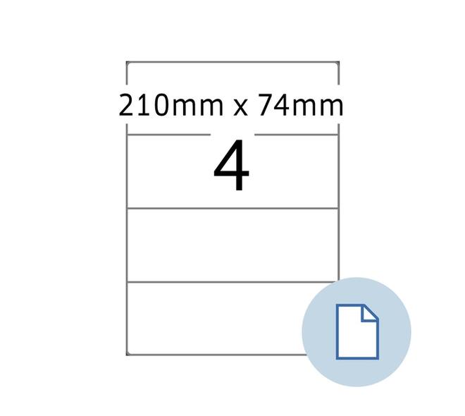 Etiket HERMA 8405 A4 EXPR 500 210x74mm wit 2000 stuks