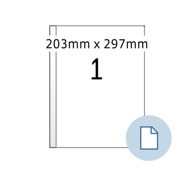 Etiket HERMA 8401 A4 EXPR 500 203x297mm wit 500 stuks
