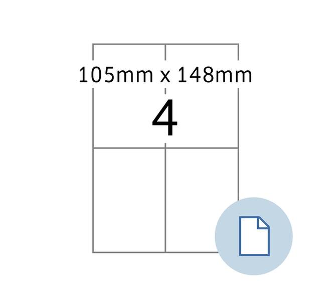 Etiket HERMA 8404 A4 EXPR 500 105x148mm wit 2000 stuks