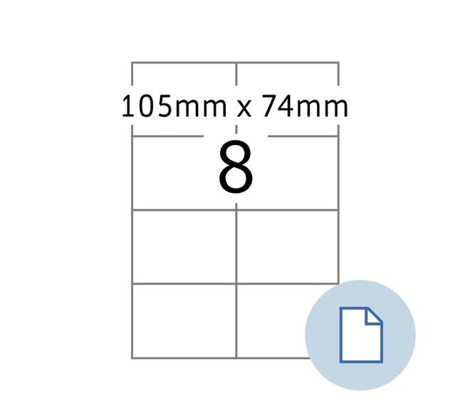 Etiket HERMA 8408 A4 EXPR 500 105x74mm wit 4000 stuks