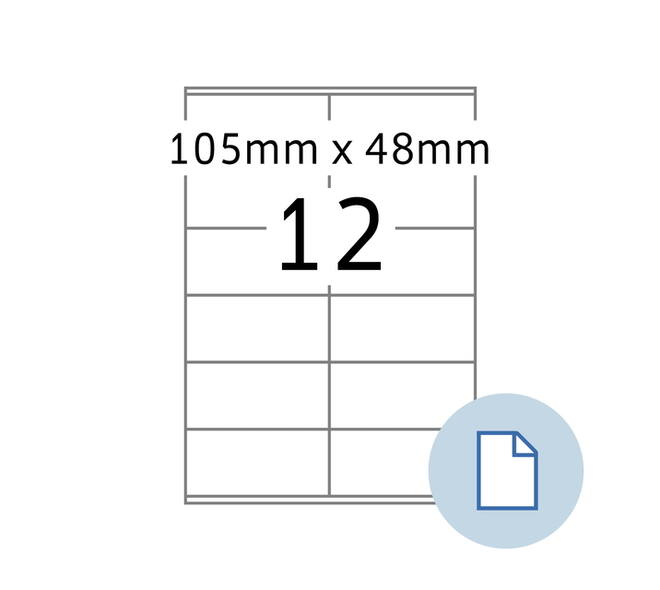 Etiket HERMA 8419 A4 EXPR 500 105x48mm wit 6000 stuks