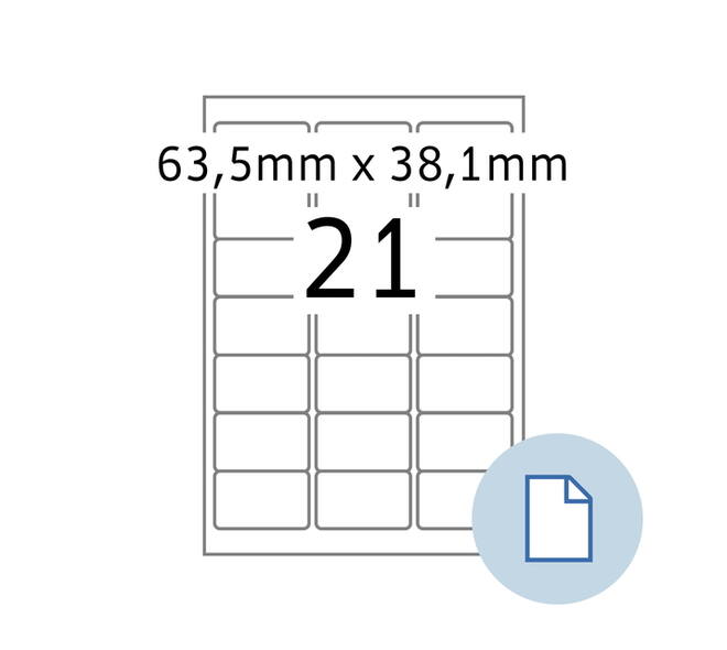 Etiket HERMA 8417 A4 EXPR 500 63.5x38.1mm wit 10500 stuks