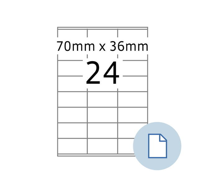 Etiket HERMA 8418 A4 EXPR 500 70x36mm wit 12000 stuks