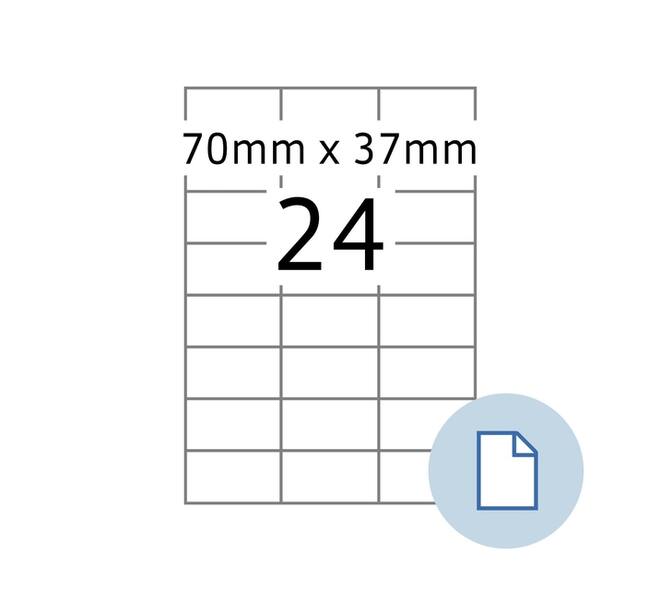 Etiket HERMA 8424 A4 EXPR 500 70x37mm wit 12000 stuks