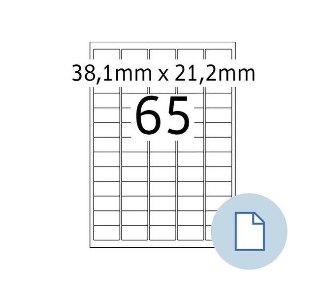 Etiket HERMA 8465 A4 EXPR 500 38.1x21.2mm wit 32500 stuks