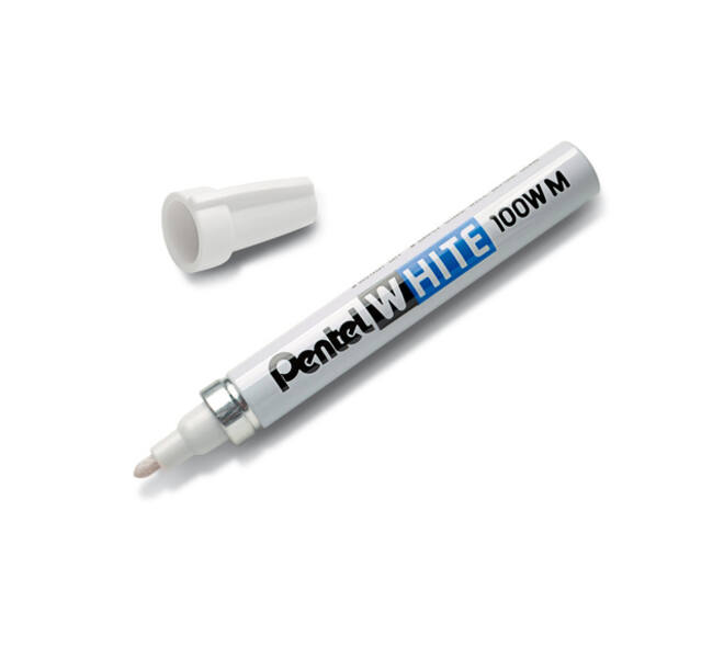 Viltstift Pentel 100W rond 2.2mm wit