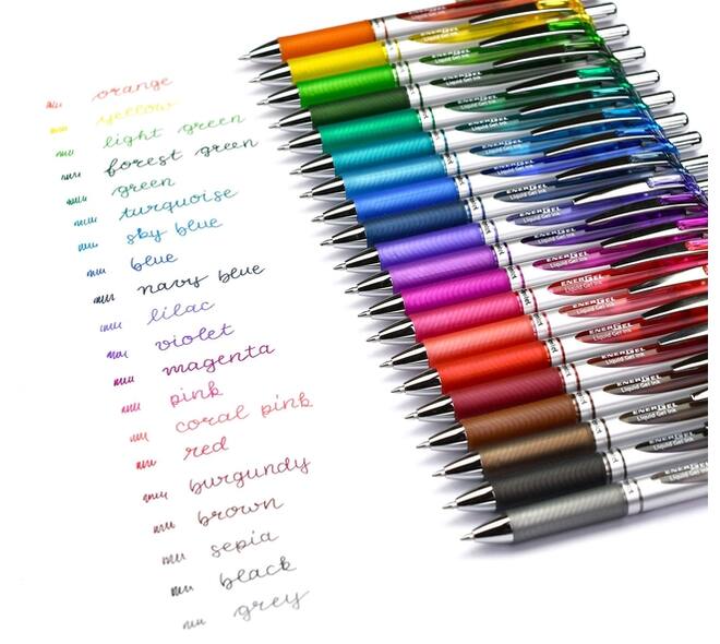 Gelschrijver Pentel BL77 Energel medium koraalroze