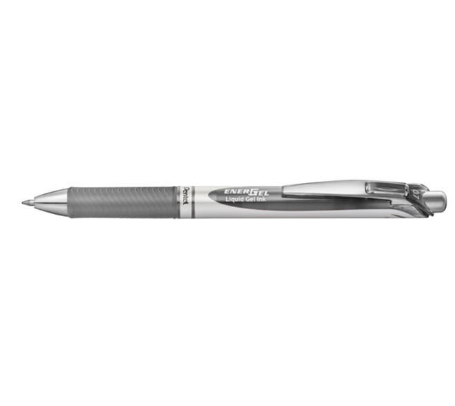 Gelschrijver Pentel BL77 Energel medium grijs