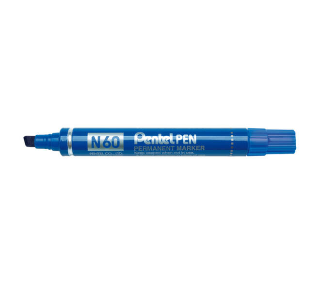 Viltstift Pentel N60 schuin 1.2-6mm blauw