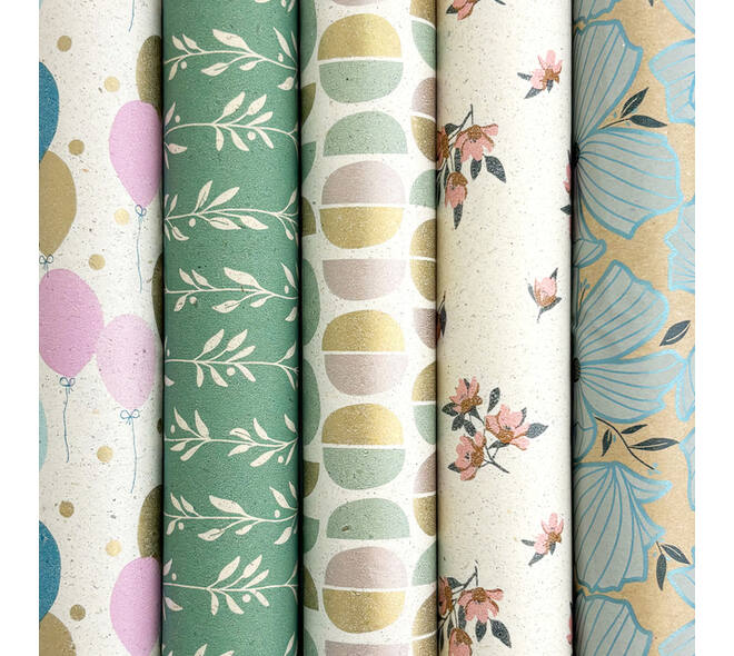 Inpakpapier Rotolux Rosie 200x70cm assorti