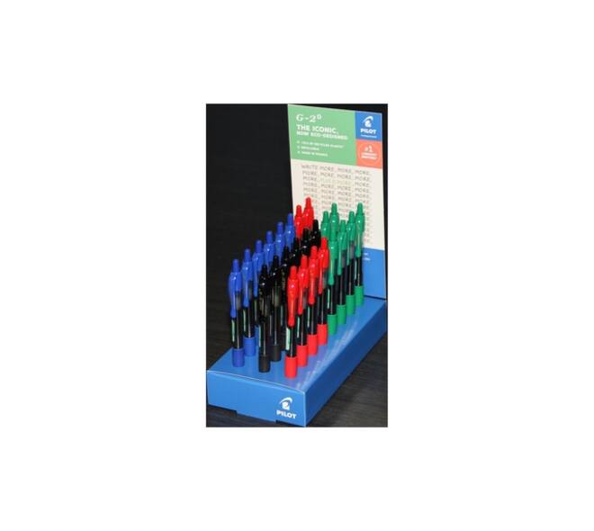 Gelschrijver PILOT BL-G2 Plus medium assorti display à 24 stuks