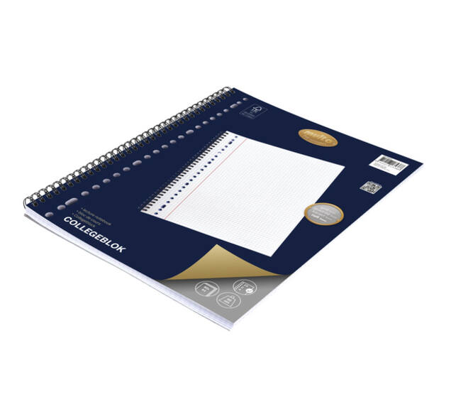 Collegeblok Multo A4 ruit  5mm 23 gaats 160 pagina's 90 gram