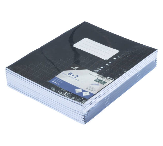Schrift kangaro A5 ruit 10mm 80 pagina's 60 gram zwart pak à 10 stuks